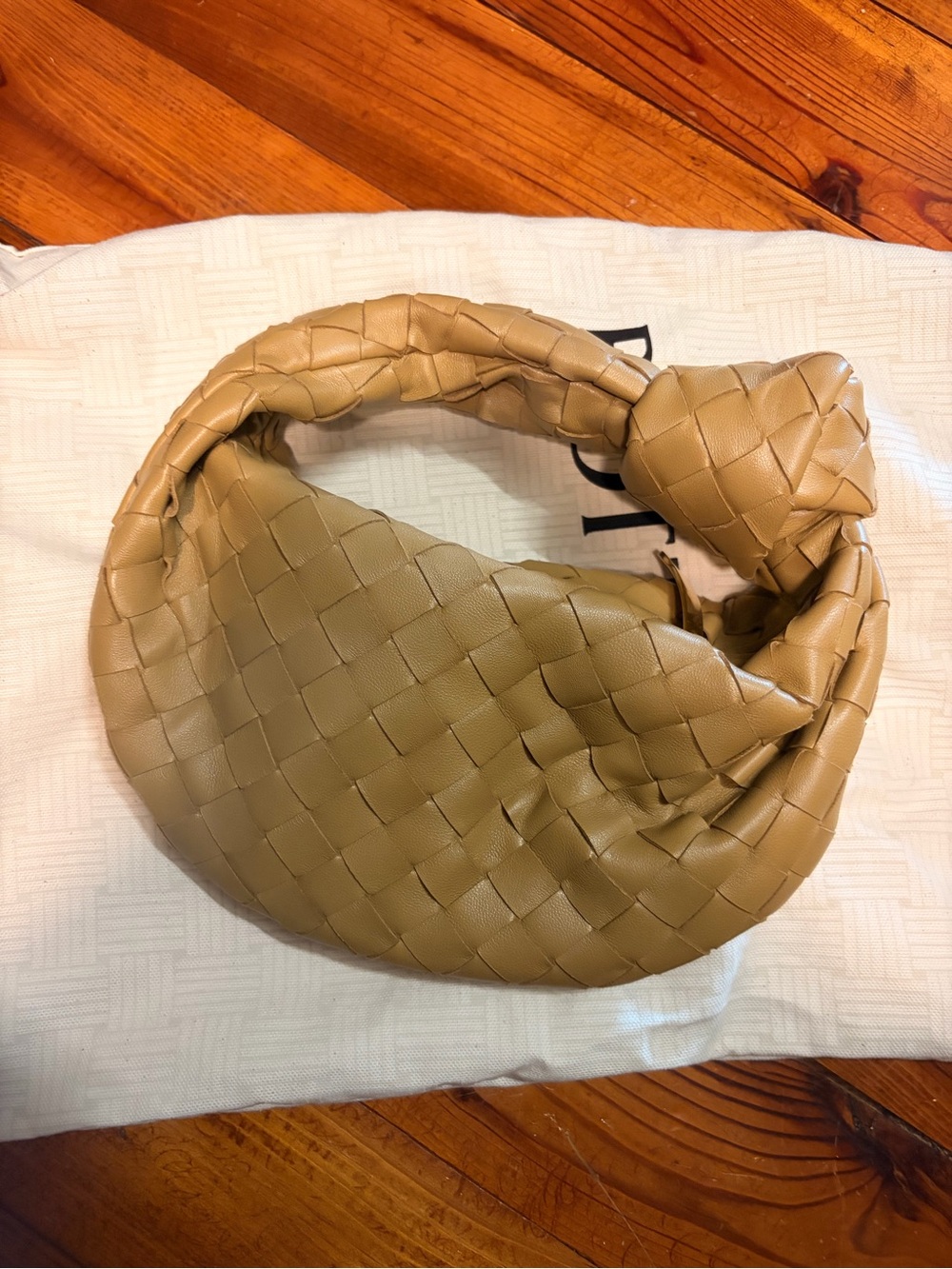 Bottega Veneta Jodie Mini Intrecciato Tan Leather Bag